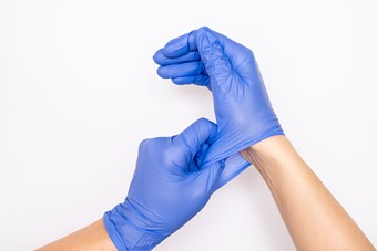 Γάντια Νιτριλίου, Μπλέ